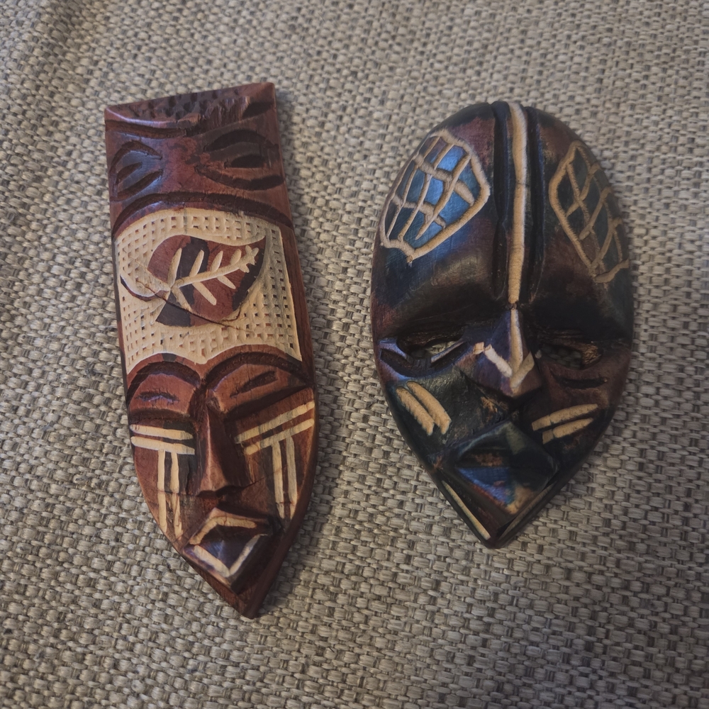 Handcrafted Wooden Tribal Masks